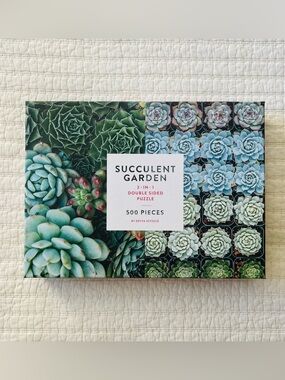 New Galison Succulent Garden 500-Piece Double-Sided Puzzle